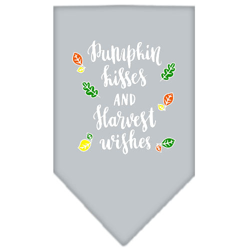 Dog Bandana Screen Printed,  "Pumpkin Kisses & Harvest Wishes"
