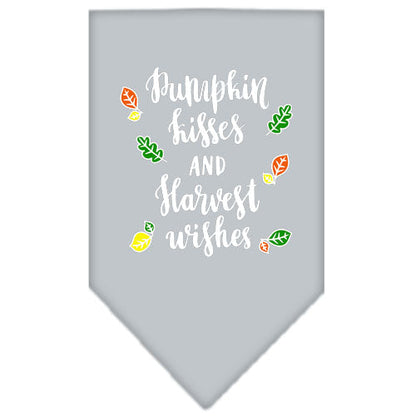 Dog Bandana Screen Printed,  "Pumpkin Kisses & Harvest Wishes"