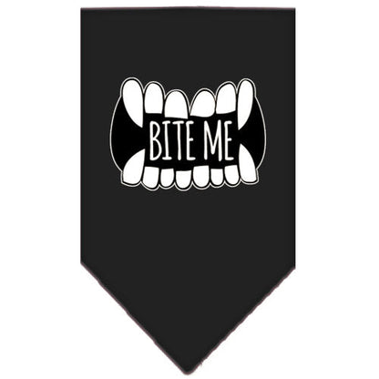 Pet and Dog Bandana Screen Printed, "Bite Me"