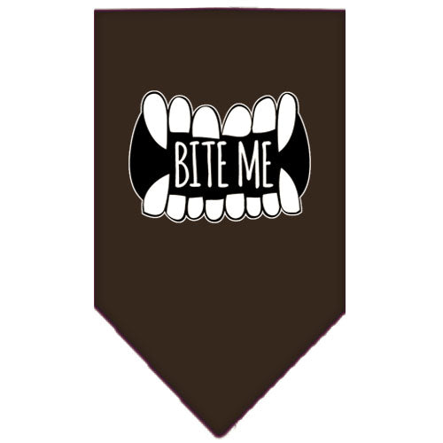Pet and Dog Bandana Screen Printed, "Bite Me"
