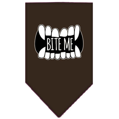 Pet and Dog Bandana Screen Printed, "Bite Me"