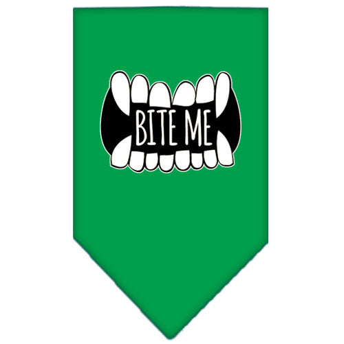 Pet and Dog Bandana Screen Printed, "Bite Me"