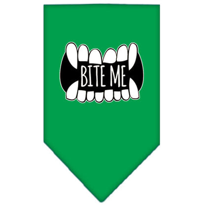 Pet and Dog Bandana Screen Printed, "Bite Me"
