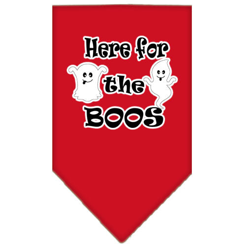 Halloween Pet and Dog Bandana Screen Printed, "Here For The Boos"