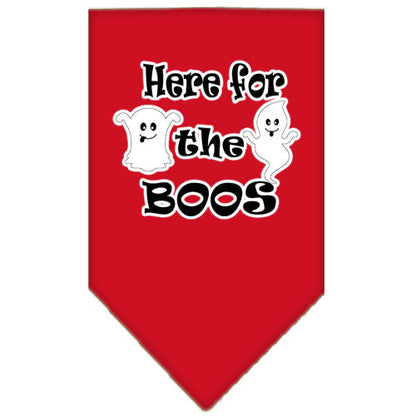 Halloween Pet and Dog Bandana Screen Printed, "Here For The Boos"