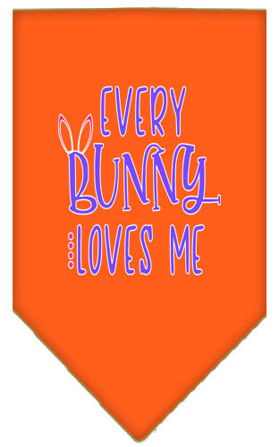 Pet and Dog Bandana Screen Printed, "Every Bunny Loves Me"