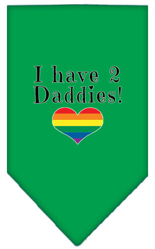 Pet and Dog Bandana Screen Printed, "I Have 2 Daddies"