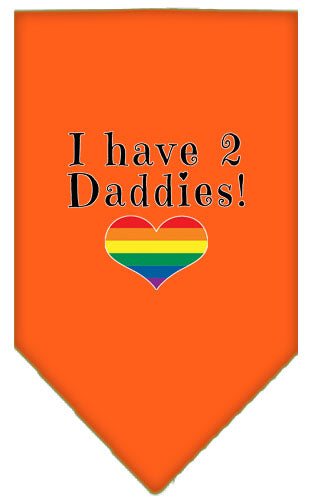 Pet and Dog Bandana Screen Printed, "I Have 2 Daddies"