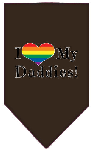 Pet and Dog Bandana Screen Printed, "I Heart My Daddies"
