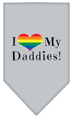 Pet and Dog Bandana Screen Printed, "I Heart My Daddies"