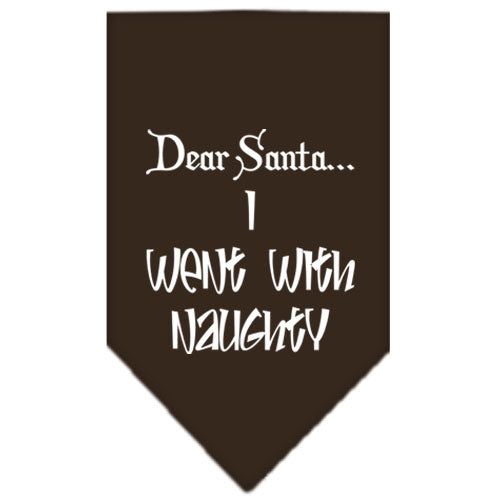 Christmas Pet and Dog Bandana, "Dear Santa... I Went With Naughty"