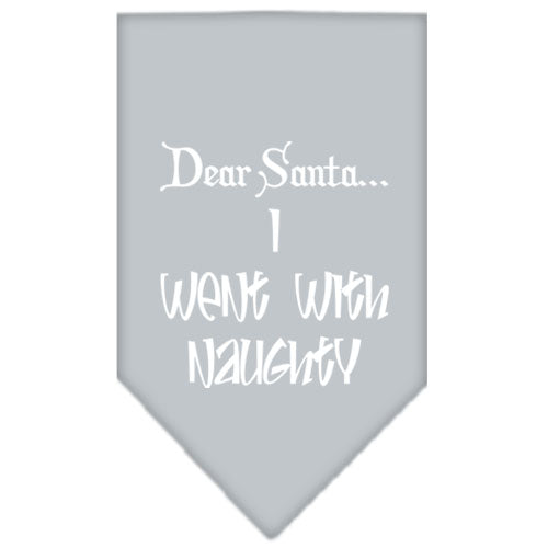 Christmas Pet and Dog Bandana, "Dear Santa... I Went With Naughty"