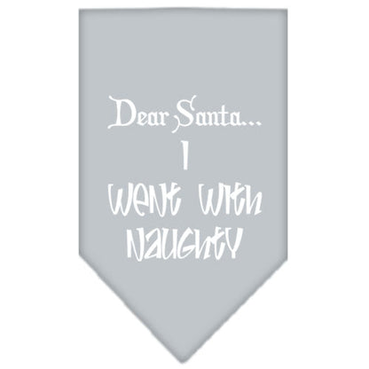 Christmas Pet and Dog Bandana, "Dear Santa... I Went With Naughty"