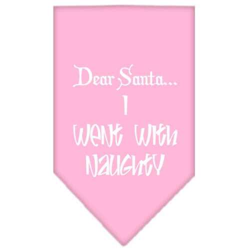Christmas Pet and Dog Bandana, "Dear Santa... I Went With Naughty"
