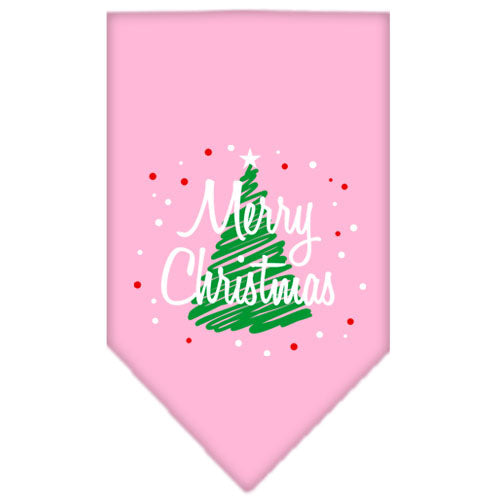 Christmas Dog Bandana, "Scribble Merry Christmas"
