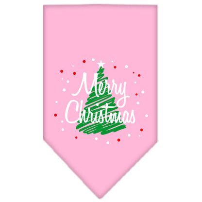Christmas Dog Bandana, "Scribble Merry Christmas"