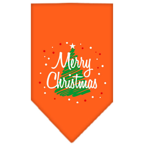 Christmas Dog Bandana, "Scribble Merry Christmas"