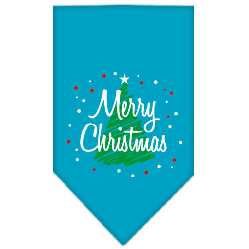Christmas Dog Bandana, "Scribble Merry Christmas"
