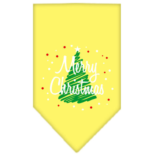 Christmas Dog Bandana, "Scribble Merry Christmas"