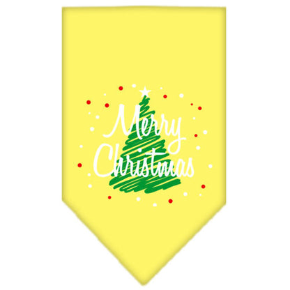 Christmas Dog Bandana, "Scribble Merry Christmas"