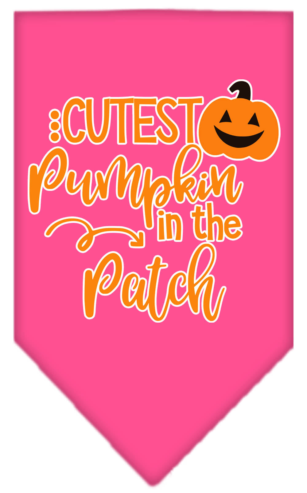 Halloween Pet and Dog Bandana Screen Printed, "Cutest Pumpkin In The Patch"