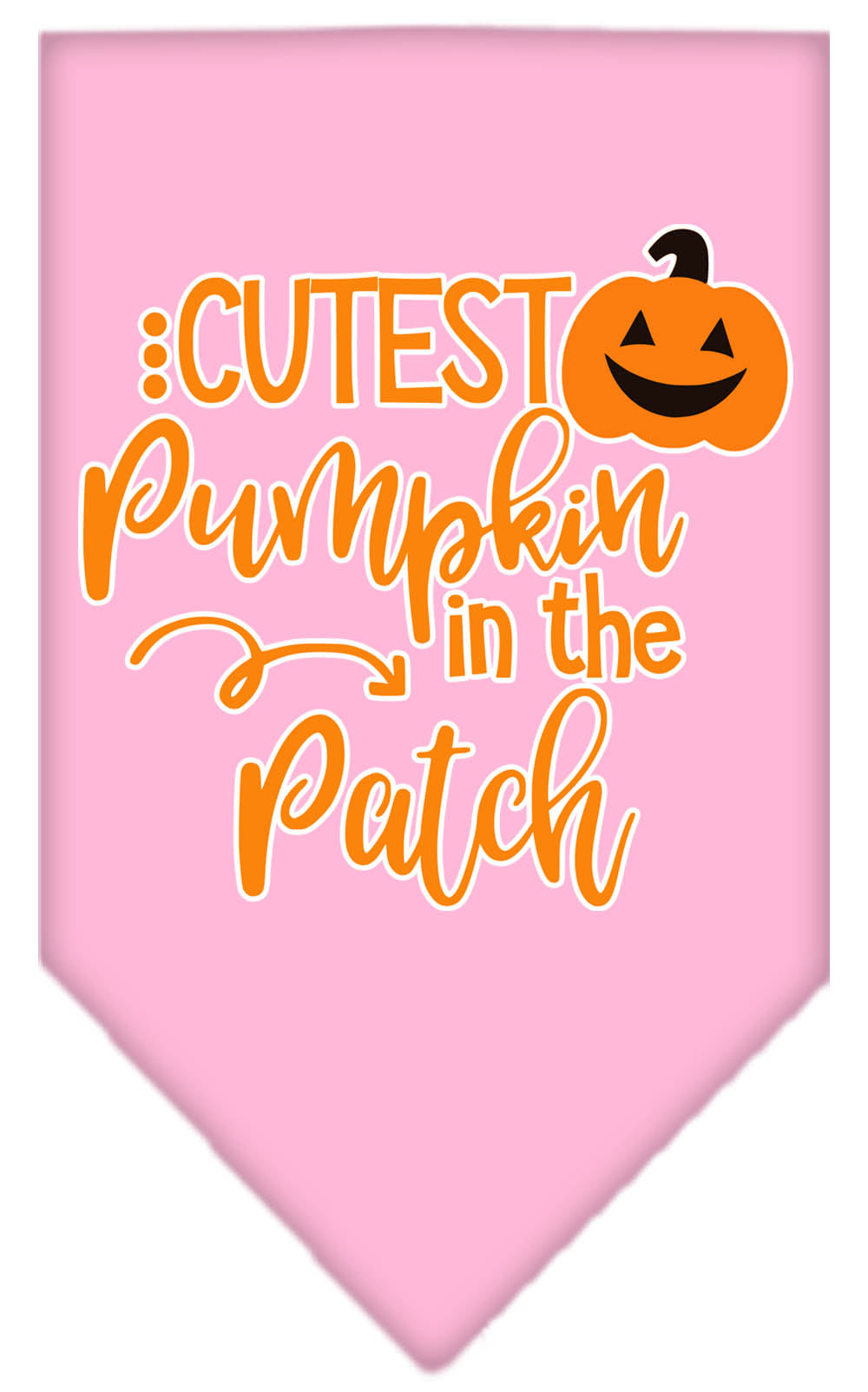 Halloween Pet and Dog Bandana Screen Printed, "Cutest Pumpkin In The Patch"