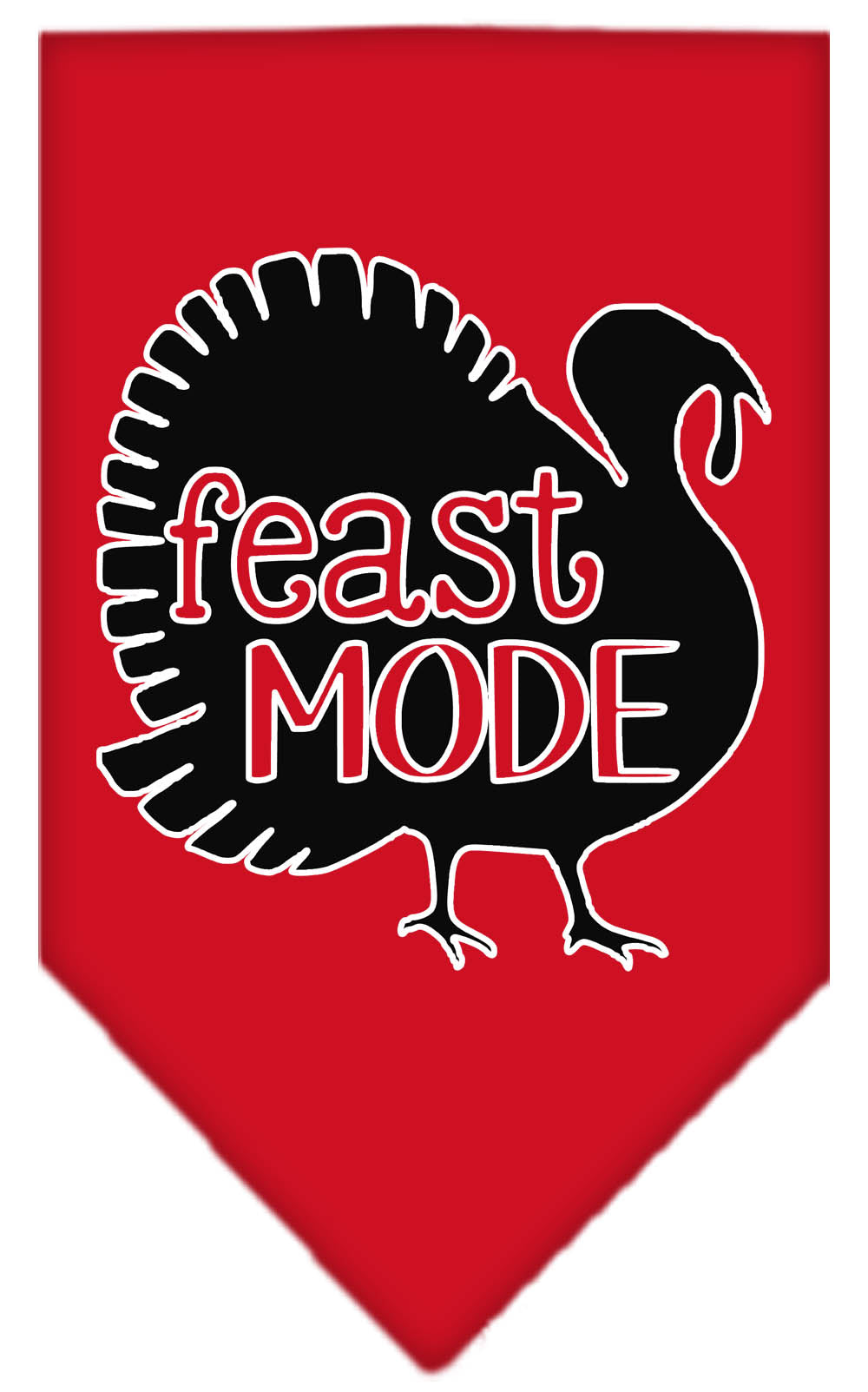 Pet and Dog Bandana Screen Printed, "Feast Mode"