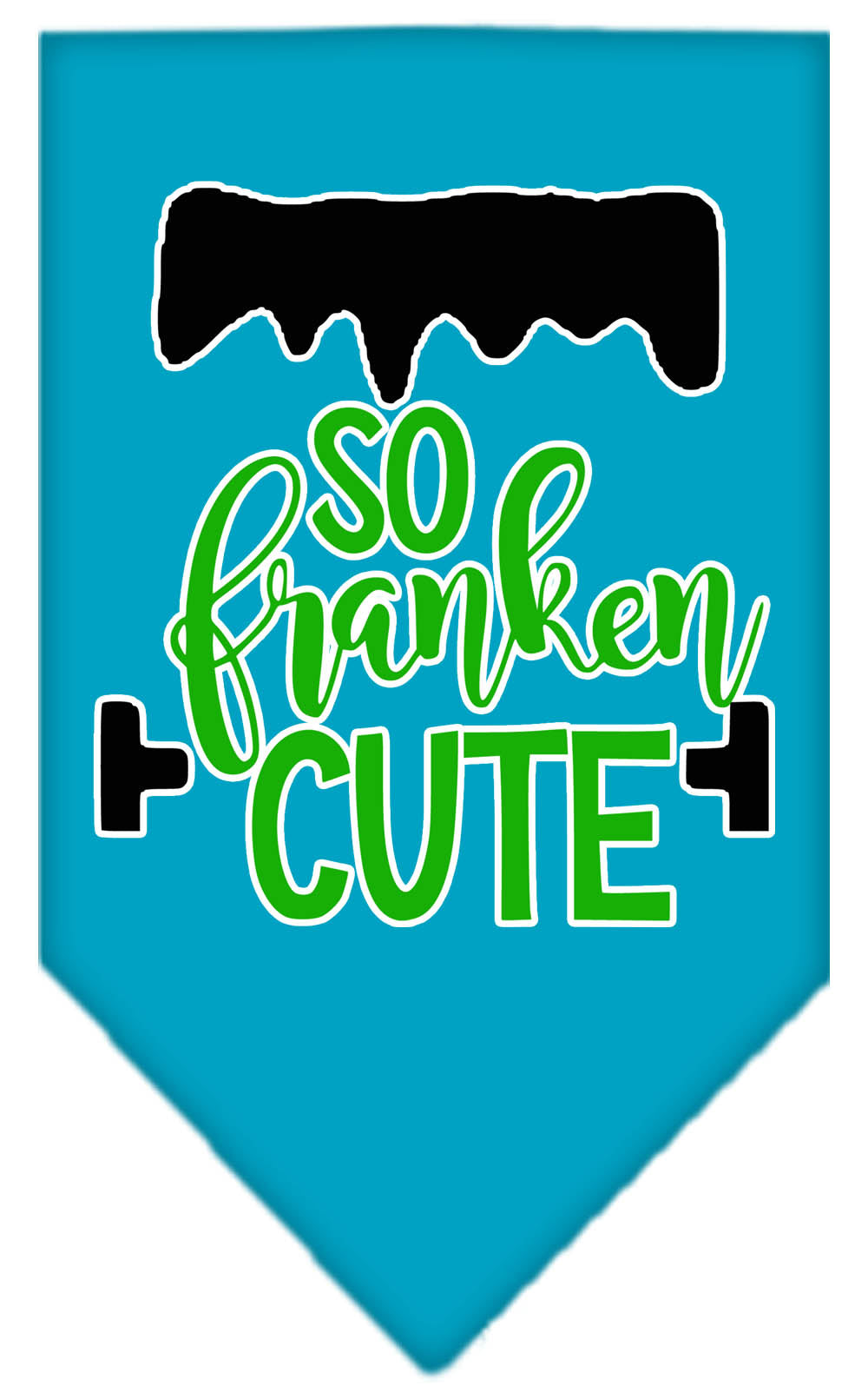 Halloween Pet and Dog Bandana Screen Printed, "So Franken Cute"