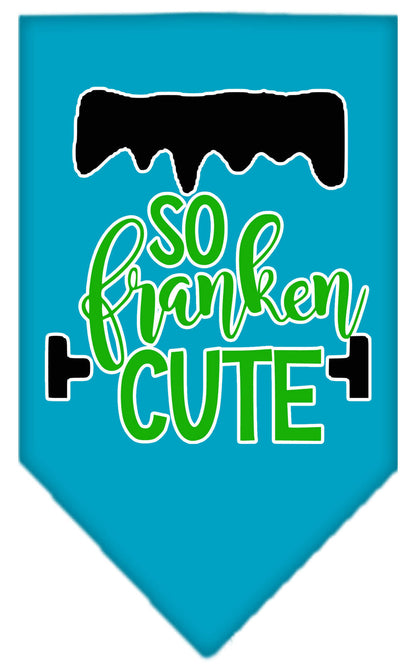 Halloween Pet and Dog Bandana Screen Printed, "So Franken Cute"