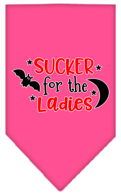 Halloween Pet and Dog Bandana Screen Printed, "Sucker For The Ladies"