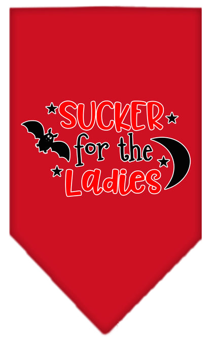 Halloween Pet and Dog Bandana Screen Printed, "Sucker For The Ladies"