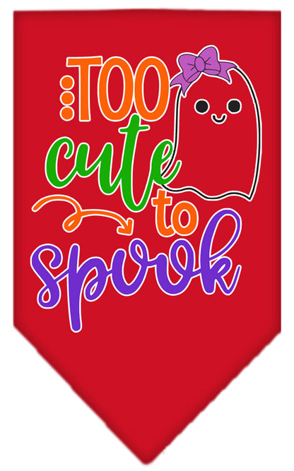 Halloween Pet and Dog Bandana, "Too Cute To Spook - Girly Ghost"