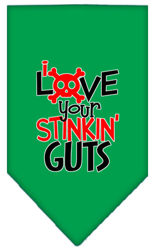 Pet and Dog Bandana Screen Printed, "Love Your Stinkin Guts"