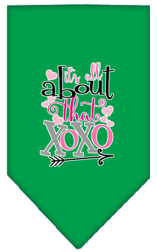 Pet and Dog Bandana Screen Printed, "It's All About That XOXO"