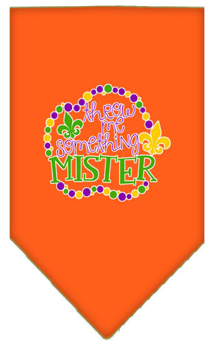 Pet and Dog Bandana Screen Printed, "Throw Me Something Mister"