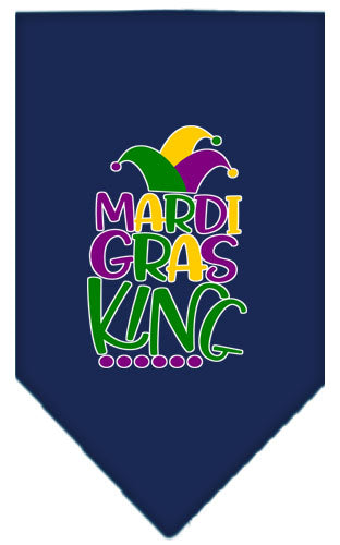 Pet and Dog Bandana Screen Printed, "Mardi Gras King"