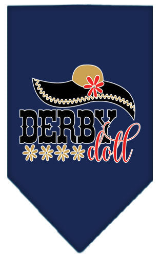 Pet and Dog Bandana Screen Printed, "Derby Doll"