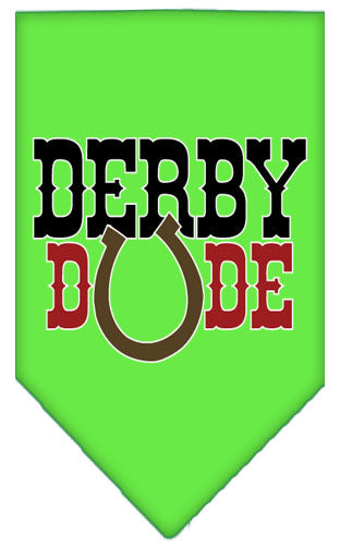 Pet and Dog Bandana Screen Printed, "Derby Dude"