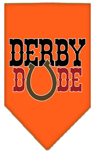 Pet and Dog Bandana Screen Printed, "Derby Dude"