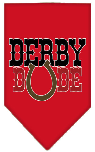 Pet and Dog Bandana Screen Printed, "Derby Dude"