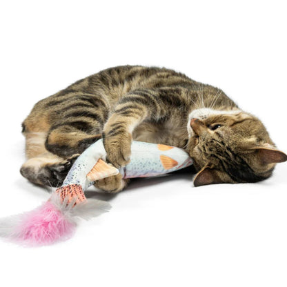 H&K C Kicker Rainbow Trout Organic Catnip Plush Crinkle