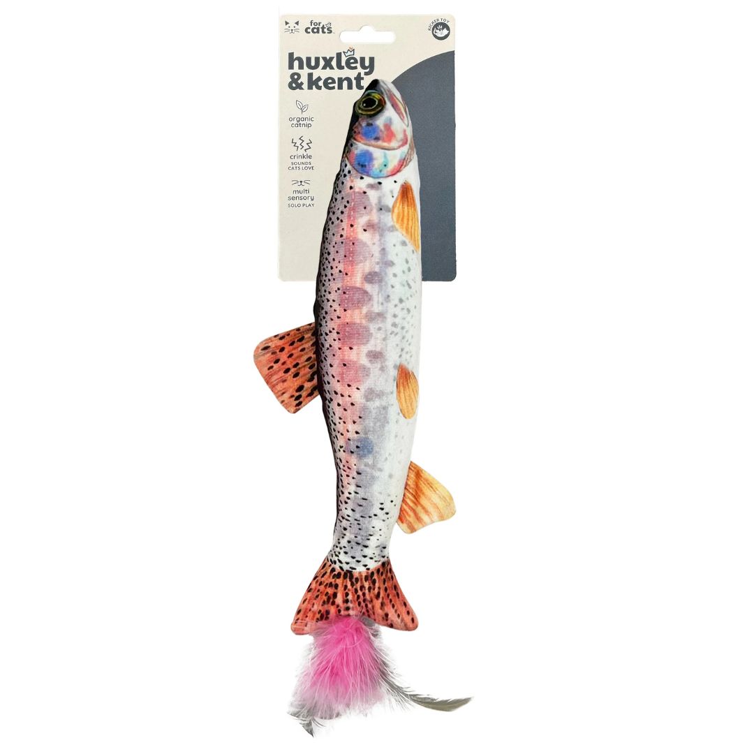 H&K C Kicker Rainbow Trout Organic Catnip Plush Crinkle