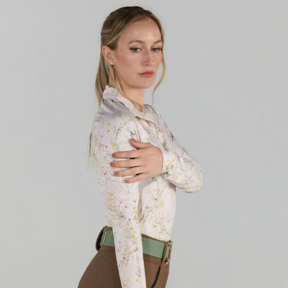 Dapplebay Dragonfly Meadow 1/4 Zip LS Riding Top-Light Pink