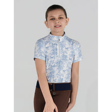 Dapplebay Kids Equestrian Toile 1/4 Zip SS Riding Top-Moonrise