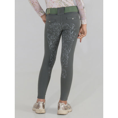 Dapplebay Kids Dragonfly Meadow Silicone Full Seat Tights-Graphite