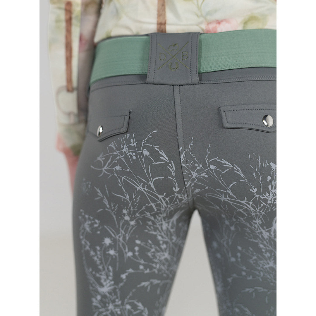 Dapplebay Kids Dragonfly Meadow Silicone Full Seat Tights-Graphite