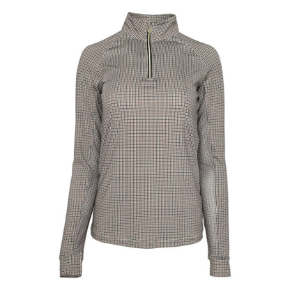 Dapplebay Bay Houndstooth 1/4 Zip Riding Top