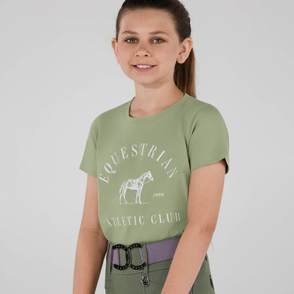 Dapplebay Kids Equestrian Athletic Club Tee-Sage