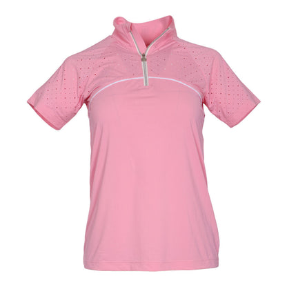 Dapplebay Lady 1/4 Zip Aircut SS Riding Top-Ballet Pink