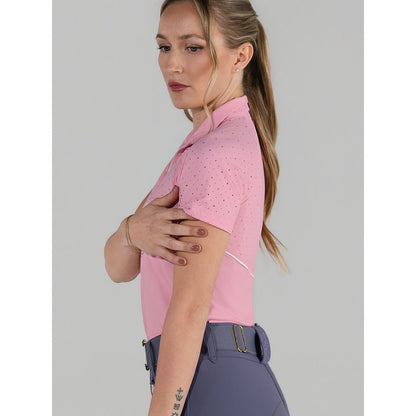 Dapplebay Lady 1/4 Zip Aircut SS Riding Top-Ballet Pink